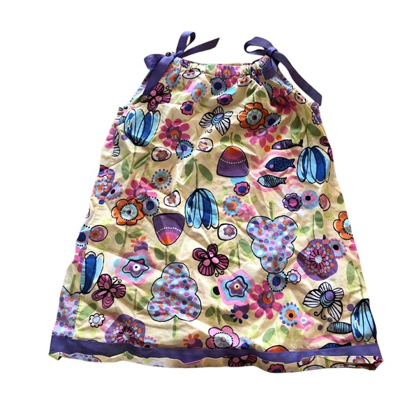 Hanna Andersson Other - Hanna Andersson Floral Sleeveless Dress with Purple Accents